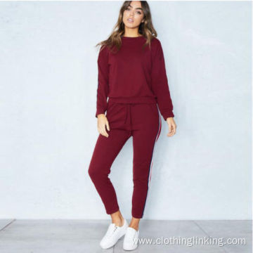 Crop Top Shirts and Pants Set Bodycon Jumpsuit